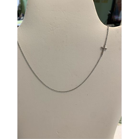 Pave Crystal Cross Necklace Chain #faith - Picture 6 of 7